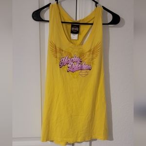 Harley Davidson XL Yellow Tank Top